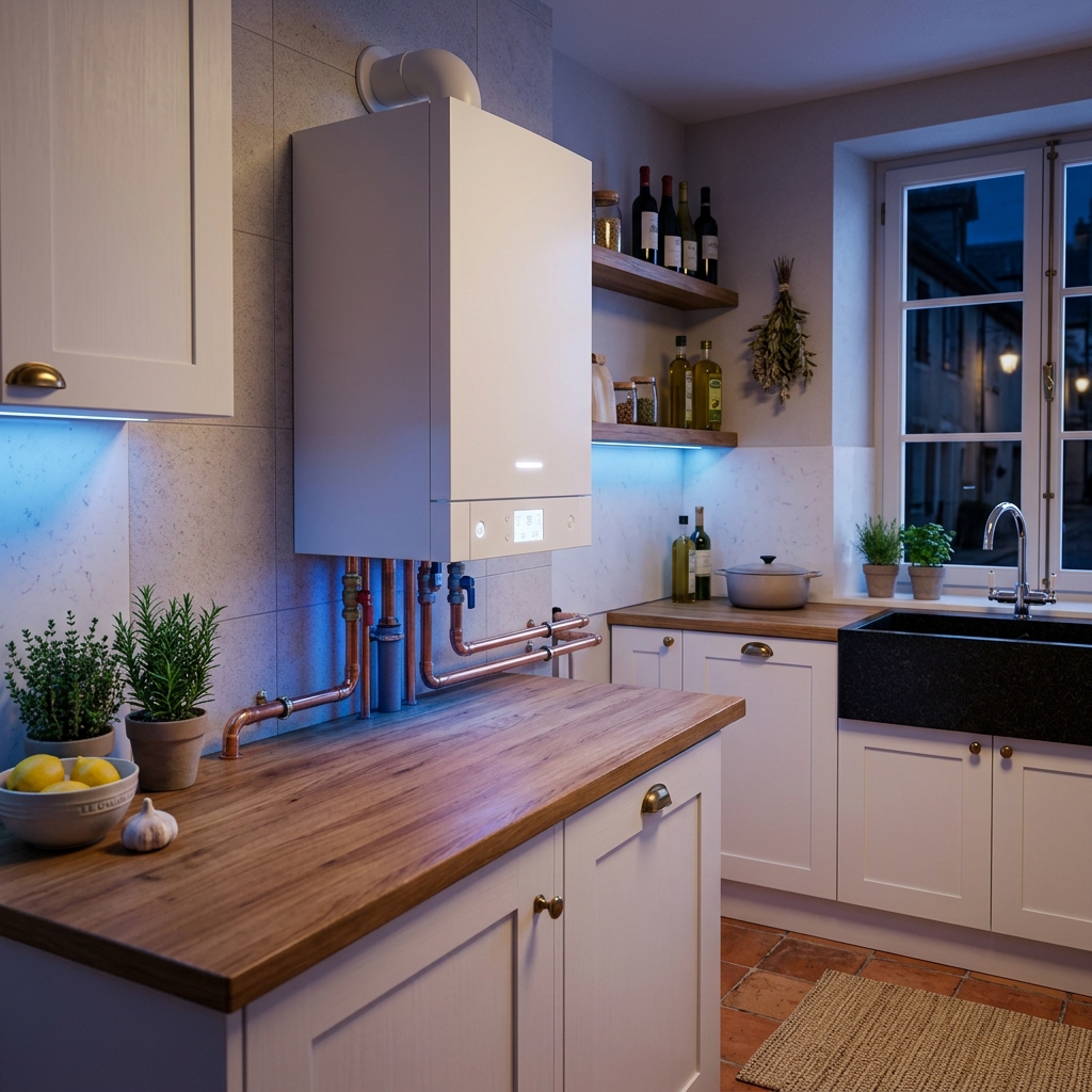 Installation d'une chaudière gaz à condensation moderne